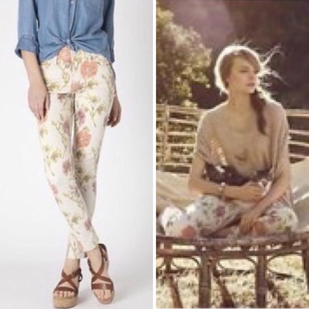 Anthropologie Floral Ikat Print Stet Jeans - Picture 2 of 8